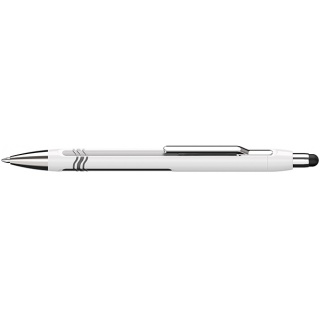 Długopis automatyczny SCHNEIDER Epsilon Touch, XB, srebrny/biały, Długopisy, Artykuły do pisania i korygowania