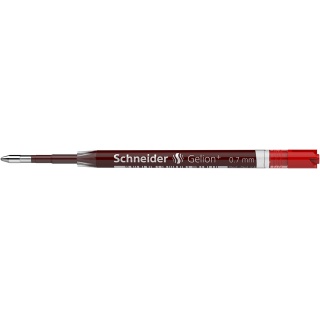 Wkład Gelion+ do długopisu SCHNEIDER, format G2, czerwony, Długopisy, Artykuły do pisania i korygowania