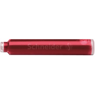 Pen cartridges SCHNEIDER, 6 pieces, red