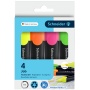 Highlighter set SCHNEIDER Job, 1-5 mm, 4 pieces, color mix