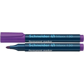 Marker permanentny SCHNEIDER Maxx 130, okrągły, 1-3mm, fioletowy, Markery, Artykuły do pisania i korygowania