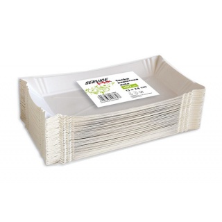 Paper trays, STELLA, large, 100 pcs., White