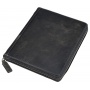 Tablet case ALASSIO, leather, 21,5 x 25,5 x 3,5cm, gray and black