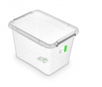Pojemnik antybakteryjny MOXOM Antibacterial, 19l, (390 x 290 x 260mm), transparentny