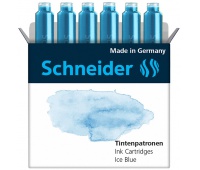 Naboje do piór SCHNEIDER, 6 szt., ice blue / błękitny