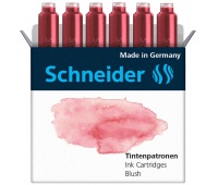 Naboje do piór SCHNEIDER, 6 szt., blush / ciemnoróżowy