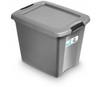 Pojemnik do przechowywania MOXOM Robustore z klipsami, 27l, (420 x 330 x 330mm), szary