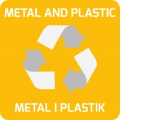 Naklejka samoprzylepna na kosze EKO ALDA, metal i plastik
