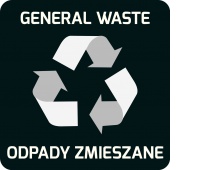 Naklejka samoprzylepna na kosze EKO ALDA, odpady zmieszane