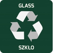 Naklejka samoprzylepna na kosze EKO ALDA, szkło