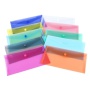 Envelope folder, PP, DL, 126 x 225 x 0.18 mm, with closure, display, assorted colors
