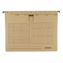 Suspension File DONAU with filling strip fastener, A4, 230gsm, brown, Hanging folders, Document archiving
