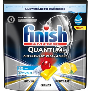 Dishwasher tablets FINISH Quantum Ultimate 30pcs, lemon, Cleaning products, Cleaning & Janitorial Supplies and Dispensers