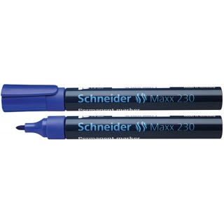 Marker permanentny SCHNEIDER Maxx 230, okrągły, 1-3mm, niebieski, Markery, Artykuły do pisania i korygowania