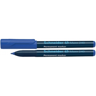 Marker permanentny SCHNEIDER Maxx 240, 1-2mm, niebieski, Markery, Artykuły do pisania i korygowania