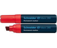 Marker permanentny SCHNEIDER Maxx 280, ścięty, 4-12mm, czerwony