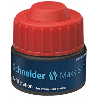 Stacja uzupełniająca SCHNEIDER Maxx 640, 30 ml, czerwony, Markery, Artykuły do pisania i korygowania