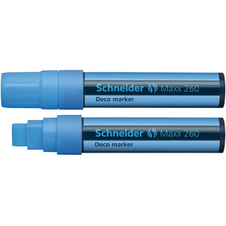 Chalk marker SCHNEIDER Maxx 260 Deco, 5-15mm, light blue
