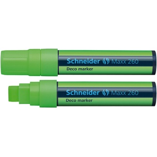 Marker kredowy SCHNEIDER Maxx 260 Deco, 5-15mm, jasnozielony, Markery, Artykuły do pisania i korygowania