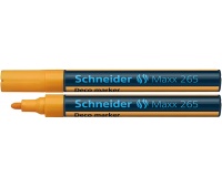 Marker kredowy SCHNEIDER Maxx 265 Deco, okrągły, 2-3mm, pomarańczowy