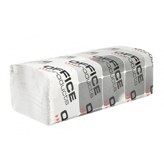 ZZ folded towels, made from recycled paper, OFFICE PRODUCTS, 1-ply, 4000 sheets, 20 pcs, white