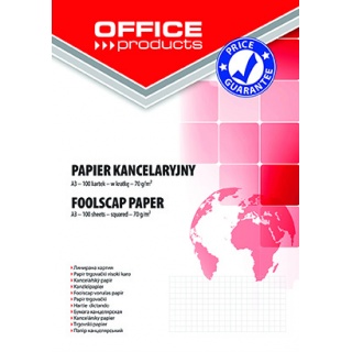 Foolscapy paper OFFICE PRODUCTS, square ruled, A3, 100 sheets