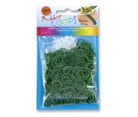 RUBBER LOOPS bands, 500 pcs, dark green