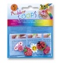 RUBBER LOOPS charms, SWEETHEART, 5 pcs, assorted colours