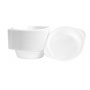 Plastic bowl, OFFICE PRODUCTS, 500ml, diameter 16 cm, 100 pieces, white