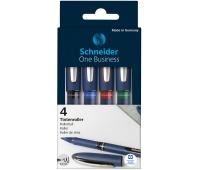 Zestaw piór kulkowych SCHNEIDER One Business, 0,6 mm, 4szt., miks kolorów