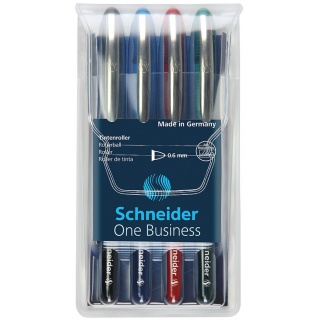Ballpoint pen set SCHNEIDER One Business, 0,6 mm, 4 pieces, color mix