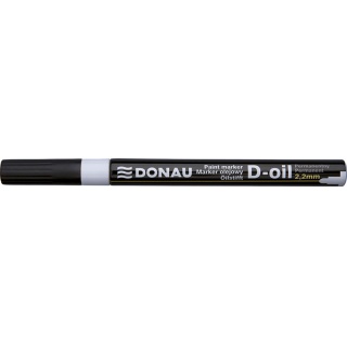 Marker olejowy DONAU D-Oil, okrągły, 2,2mm, biały, Markery, Artykuły do pisania i korygowania
