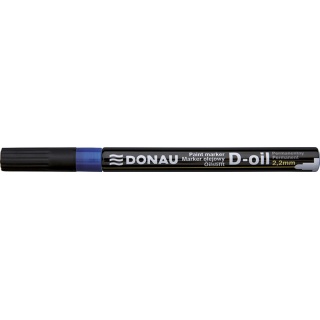 Marker olejowy DONAU D-Oil, okrągły, 2,2mm, niebieski, Markery, Artykuły do pisania i korygowania