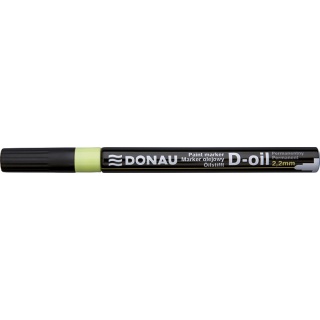 Marker olejowy DONAU D-Oil, okrągły, 2,2mm, żółty, Markery, Artykuły do pisania i korygowania