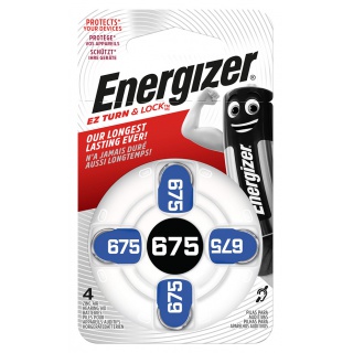 Hearing aid battery, ENERGIZER, 675, 4 pieces
