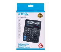 Office calculator DONAU TECH, 12 digits. display, dim. 190x143x40 mm, black