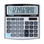 Kalkulator biurowy DONAU TECH, 10-cyfr. wyświetlacz, wym. 136x134x28 mm, srebrny, Kalkulatory, Urządzenia i maszyny biurowe