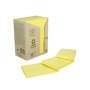 Ecological sticky notes POST-IT® (655-1T), 16x100 cards, 76x127mm, yellow