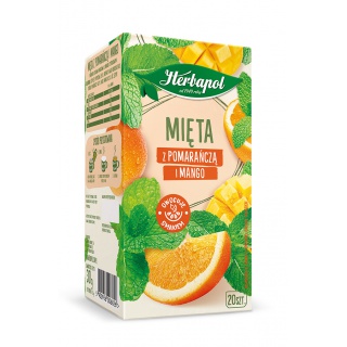Tea HERBAPOL, Zielnik Polski, mint with orange and mango, 20 tea bags
