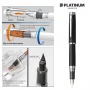 PLATINUM Proycon Luster Black Mist fountain pen, F, black