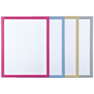 Dry-wipe Notice Board, BI-OFFICE, 60x40cm, glazed, colourful frames, Dry-wipe whiteboards, Presentation