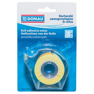 Self-adhesive sheets, roll, DONAU, 50mmx10m, light yellow