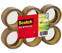 Taśma pakowa do wysyłek SCOTCH&reg; Hot-melt (371), 50mm, 66m, brązowa