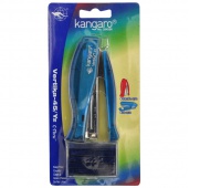 Stapler KANGARO Vertika-45 C-THRU + staples, staples up to 30 sheets, blister, red