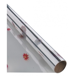 Gift wrap foil, FOLIA PAPER, 70x200cm, roll, transparent patterns