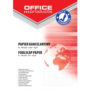 Foolscap paper, A3, ruled, OFFICE PRODUCTS, 100 sheets
