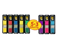 Zakładki indeksujące Post-it® (683), PP, 11,9x43,2mm, 5x35 + 3x35 gratis, mix kolorów
