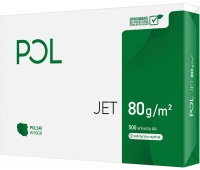 Papier ksero POL JET, A4, klasa A, 166CIE, 80gsm, 500ark.
