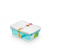 MOXOM Arctic line container set, rectangular, 2x1,15l, transparent blue