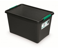 Pojemnik do przechowywania MOXOM EcoLine Box, 60l, na kółkach, czarny